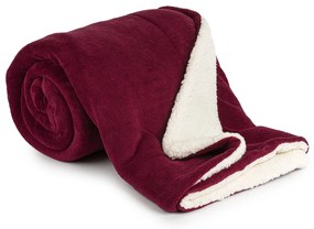 4Home gyapjú hatású pléd bordó, 150 x 200 cm