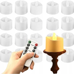 Tealighty Led Gyertyák 20 db távirányítóval és időzítővel Lángmentes dekoráció
