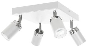 Luminex Spotlámpa RENO 4xGU10/8W/230V fehér/króm LU5139