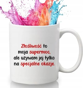 Bögre Fehér 330 ml Kerámia Ajándék Vicces kütyü Rosszindulatú Szupererő