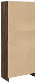 barna tölgy színű szerelt fa könyvszekrény 57 x 28,5 x 141 cm