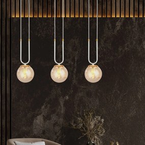 Emibig modern függeszték glam fehér mézédes emi1117/3