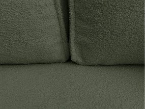 SMART BOUCLE L alakú kihúzható, megfordítható sarokkanapé 232x143 cm, sötétzöld