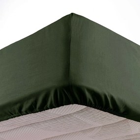 Khaki gumis mikroszálas lepedő 140x190 cm Oscar – douceur d'intérieur