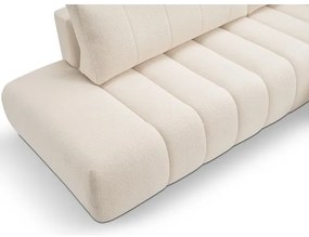 Jobb oldali, bézs, L-alakú, tárolós, kihúzható sarokkanapé DESIO