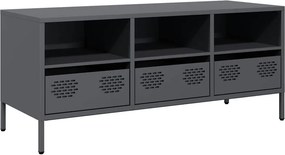 vidaXL antracit hidegen hengerelt acél TV-szekrény 101,5x39x43,5 cm