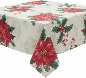 Karácsonyi Asztalterítő Eldobható 130x180 Műanyag Cerata Fehér Szenteste