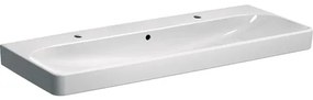 Geberit Smyle Square mosdó 120x48 cm fehér színben fényes felülettel két nyílás a csaptelep számára 500.253.01.1
