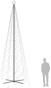 kúp alakú karácsonyfa 1400 színes LED-del 160 x 500 cm