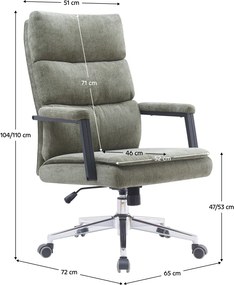 Irodai szék, zöld/króm, ZAVIER