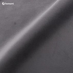 Sötétszürke kárpitozott ágyneműtartós franciaágy ágyráccsal 160x200 cm Hauke – Makamii