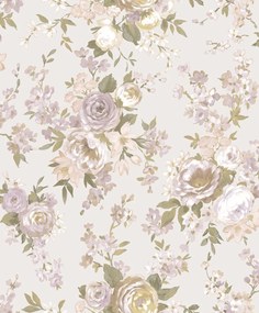 Parato Cristiana Masi Blooming Garden 11 Roseto lila-zöld virágos vlies tapéta – 8310