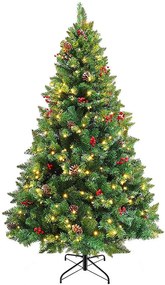 LED-es műfenyő több típusban, melegfehér-320 LED-es, 210 cm