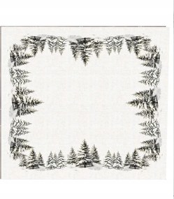 Karácsonyi terítő hózöld fák 85x85