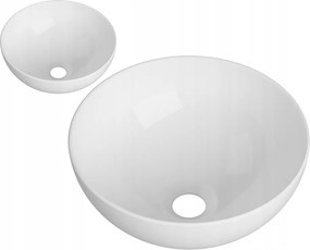 Fehér Mosdókagyló Kerek Kerámia Fürdőszobai Munkalap 31,5 cm Tiva