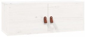 fehér tömör fenyőfa faliszekrény 80 x 30 x 30 cm