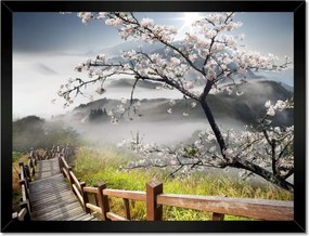 Poszterek keretben 40x30 Japán Virágzó cseresznye