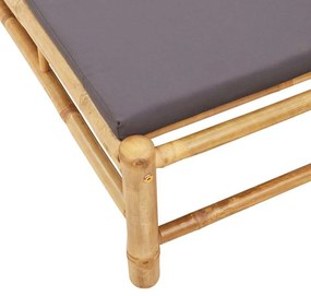 Bambusz napozóágy párnákkal 55x199x30 cm