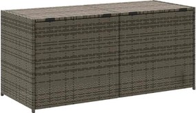 vidaXL szürke polyrattan kerti tárolóláda 283 L