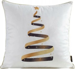 Karácsonyi díszpárnahuzat 45x45 cm arany karácsonyfa boglárka