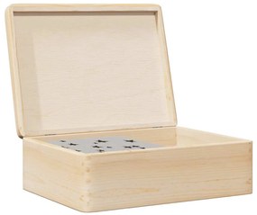 Fa doboz fedővel 40x30x13 cm tömör fa fenyő