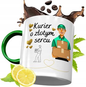 Zöld Bögre Futárnak Születésnapi Ajándéknak, fényképes nyomattal