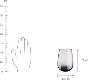 CALICO vizespohár, szürke 590ml