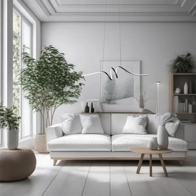 LED Csillár zsinóron LOOP LED/28W/230V fekete