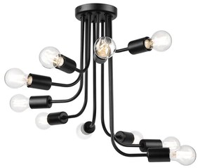 Felületre szerelhető csillár  TRINITY 10xE27/15W/230V fekete