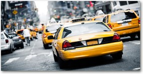Fotó üvegkép Taxi New York 140x70