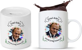 Donald Tusk Bögre Platform Készlet Persely fényképes nyomtatással