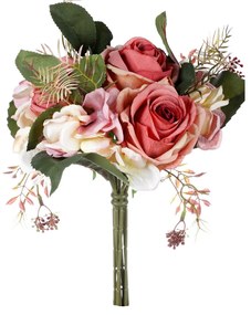 Rózsa és hortenzia műcsokoat , rózsaszínű, 20 x 28 cm