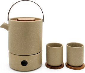 Szürkésbézs kerámia teázó szett Umea – Bredemeijer