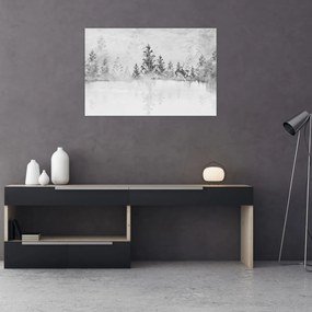Kép - Szarvas a tónál (90x60 cm)