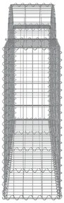 3 db íves horganyzott vas gabion kosár 200x30x80/100 cm