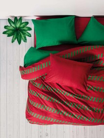 Holly Ranforce dupla ágyneműhuzat garnitúra feszített lepedővel 160 × 200+30 cm, zöld