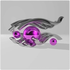 Poszterek 140x140 Lila gömbök a kézben