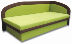 Egyszemélyes ágy (dívány) 90 cm MeLinga (Devon 001 zöld + Devon 009 barna) (J). 793138