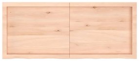 kezeletlen tömör tölgyfa fali polc 120x50x(2-4) cm