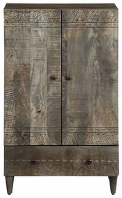 tömör mangófa magasszekrény 60x33x110 cm