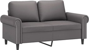 vidaXL 2 személyes szürke műbőr kanapé 120 cm
