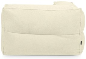 Krémszínű buklé babzsákfotel Mass Corner 125 Right – SLOWDOWN