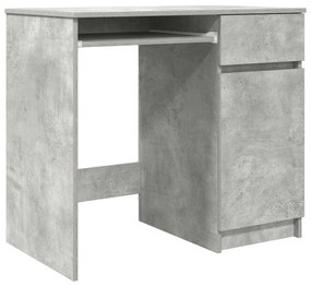 betonszürke forgácslap íróasztal 86x49x76 cm