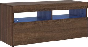 vidaXL barna tölgyszínű TV-szekrény LED-világítással 90 x 35 x 40 cm