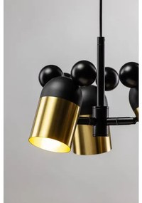 Lámpa Mennyezeti lámpatest MOUSE II, 0598, max.250V, 50/60Hz, 3*E27, max.25 W, IP20, átmérő 30 cm, arany/fekete