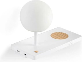 Faro Niko Pc fali lámpa, valódi fehér, Led, Qi töltés, Usb, fényerőszabályozható