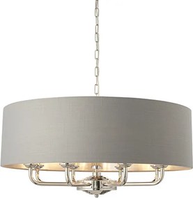 ENDON 94415 HIGHCLERE Ernyős Függesztett Lámpa Nickel-Nero, Faszén E14 IP20