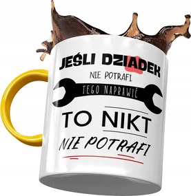 Sárga bögre nagypapának nagypapa napjára Ajándék fényképes nyomtatással