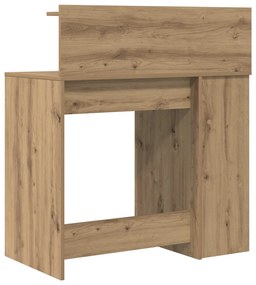 vidaXL Íróasztal Tárolóval Artisan Tölgy 90x48x101.5 cm Szerelt fa