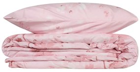 Rózsaszín egyszemélyes renforcé pamut ágyneműhuzat 140x200 cm Elena – Mijolnir